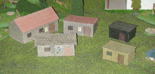Une série de bâtiments très simples à construire